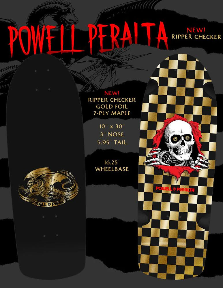 Powell Peralta Checker Og Ripper Gold - Foil 10"