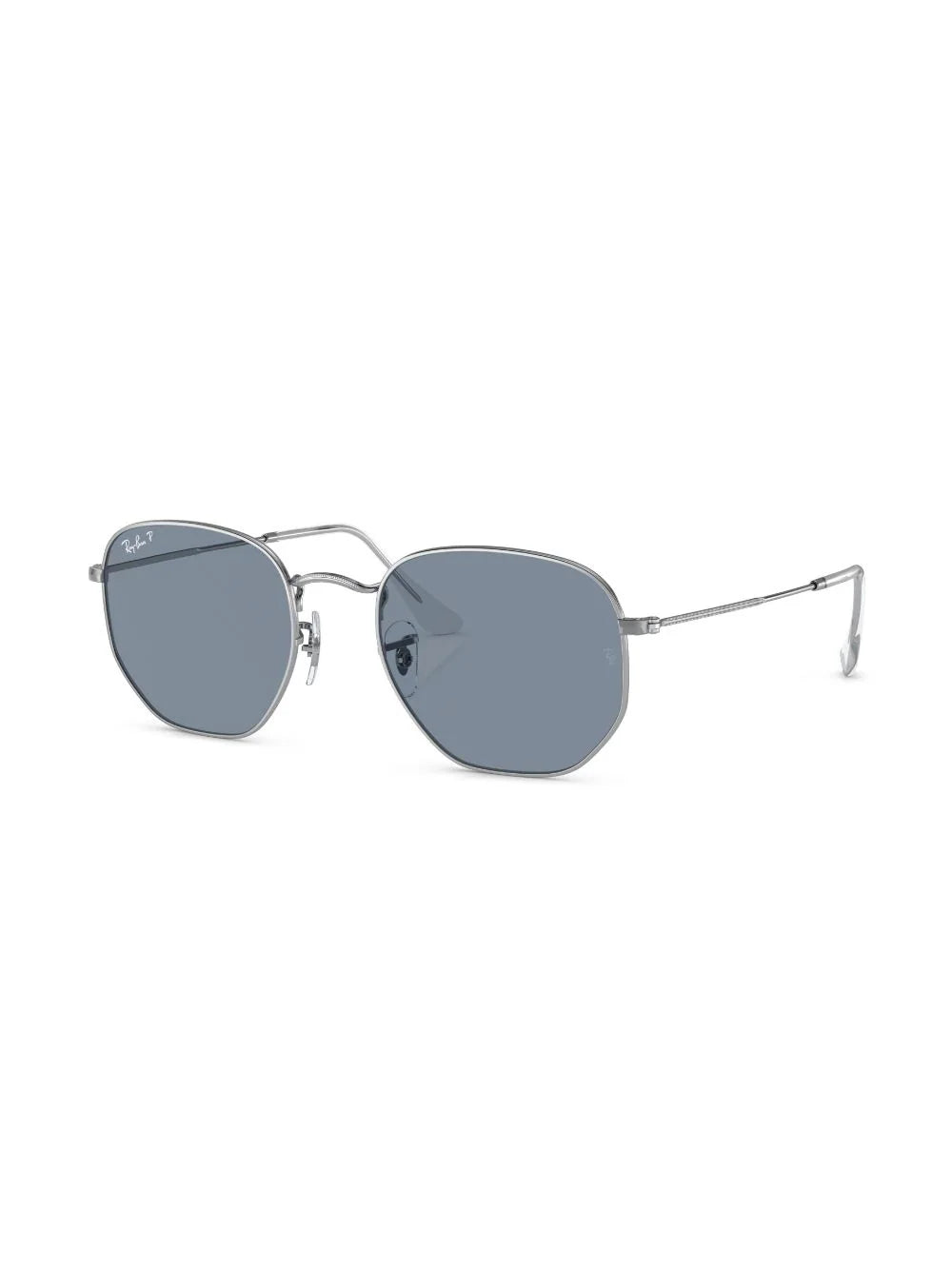 Ray Ban Hexagonal Silver W Polar Blue 0RB3548N Branded Skate Shop