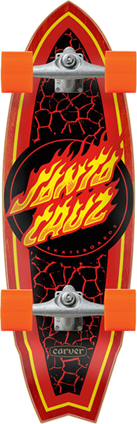Santa Cruz Carver Cruzer Flame Dot Shark - 9.85" x31.52