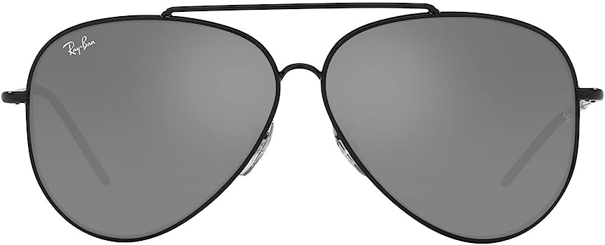 Ray-Ban Aviator Reverse Black W/ Grey Mirror Silver 0RBR0101S