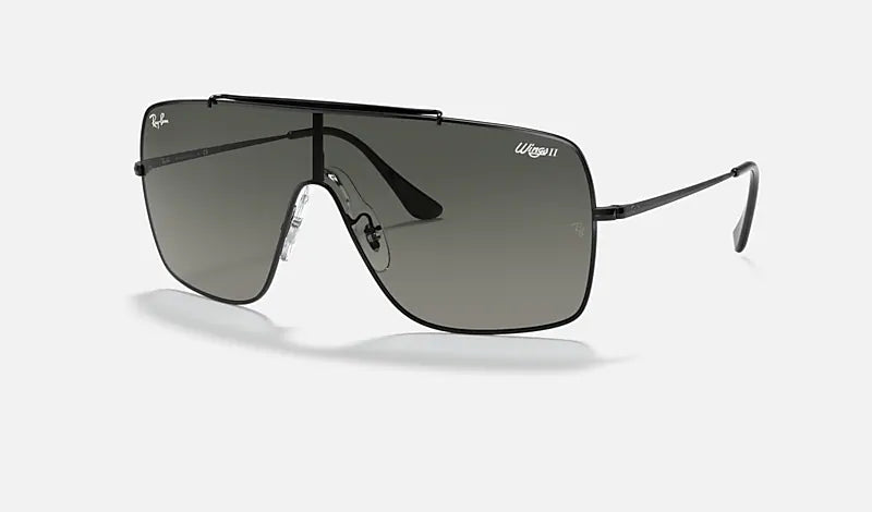 Ray-Ban - Wings ll Black W/ Grey Gradient Dark Grey - 0RB3697