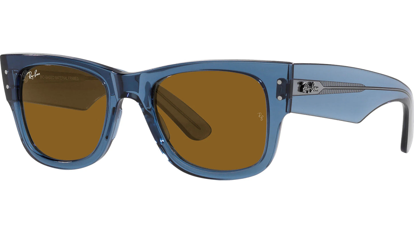 Ray-Ban - Mega Wayfarer Transparent Blu W/Brown 0RB0840SF