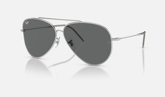 Ray-Ban - Aviator Reverse Silver W/Dark Grey 0RBR0101S