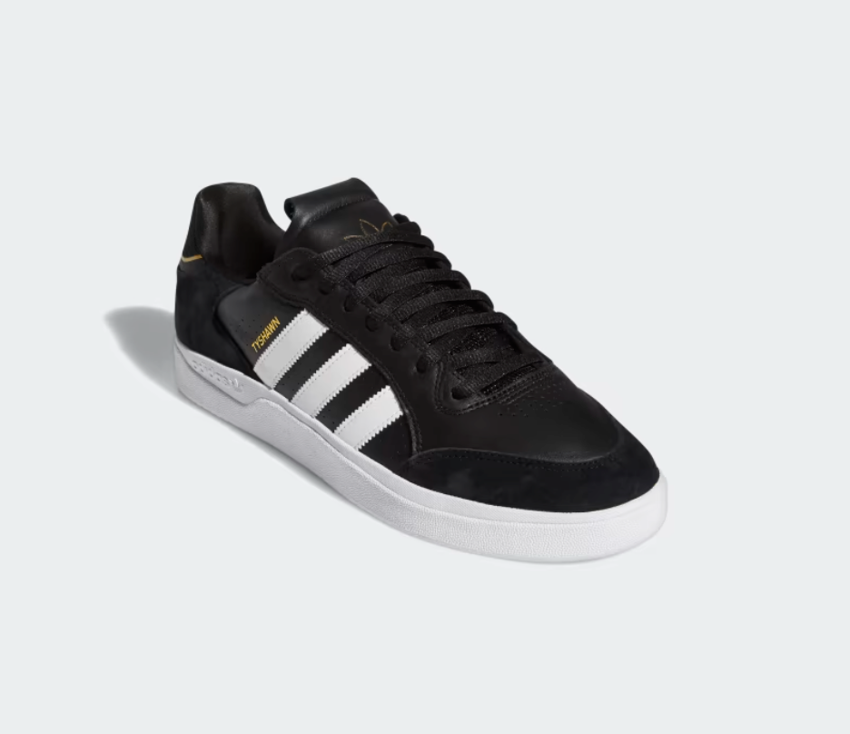 Adidas Tyshawn Low - Core Black / Cloud White / Gold Metallic