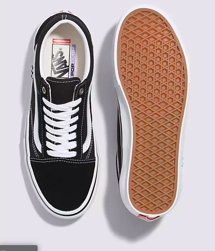 Vans/ Skate Black/White Old Skoo Low