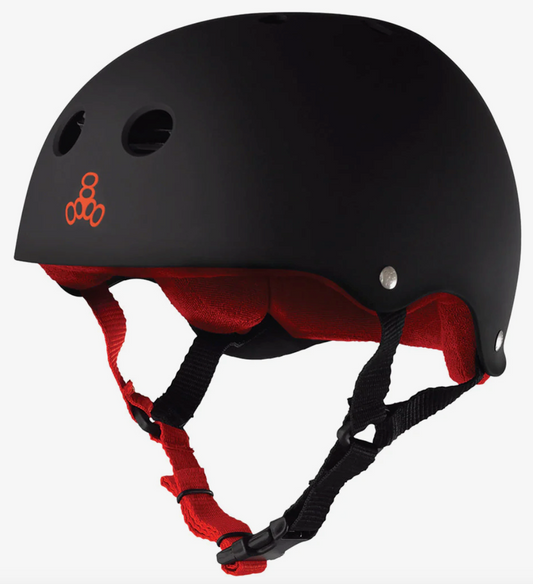 Triple Eight Helmet - Sweatsaver - Black with Red