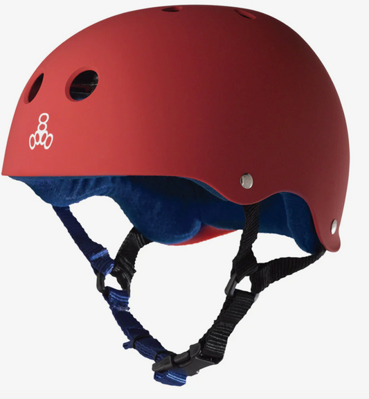 Triple 8 Helmet - Sweatsaver - Matt Red/Dark Blue
