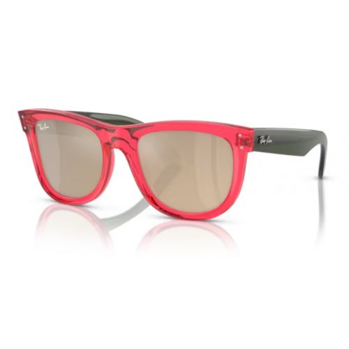 Ray-Ban - Wayfarer Reverse Transparent Red W/ Dark Brown 0RBR0502