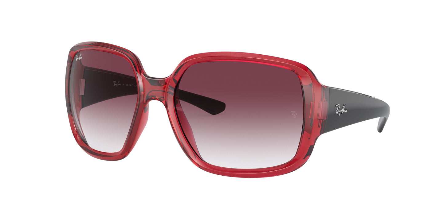 Ray Ban - Powderhorn Transparent Red W/ Clear Gradient Dark Violet - ORB4347