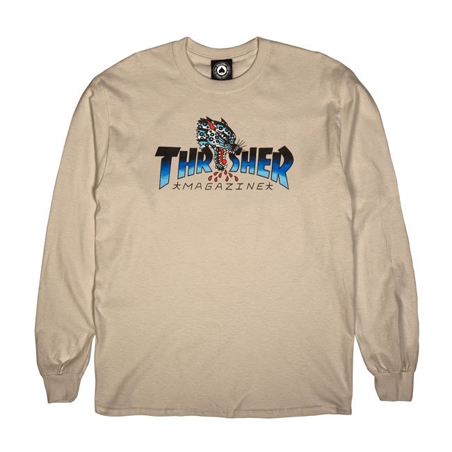 Thrasher Leopard Mag Long Sleeve - Sand