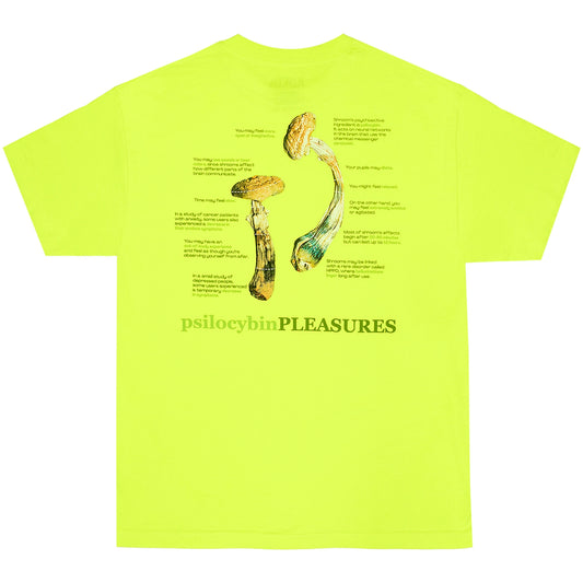 Pleasures Psilocybin T Shirt - Safety Green