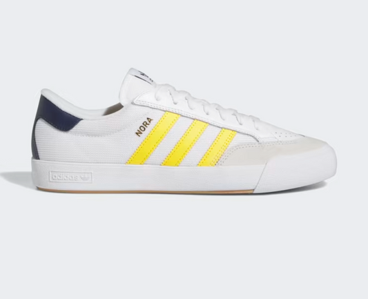 Adidas Nora - White/ Bold Gold/ Collegiate Navy