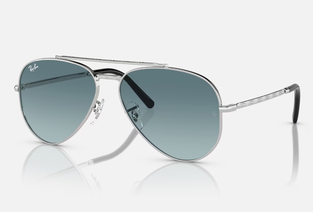 Ray Ban - New Aviator - Silver/Blue Gradient Grey - 0RB3625