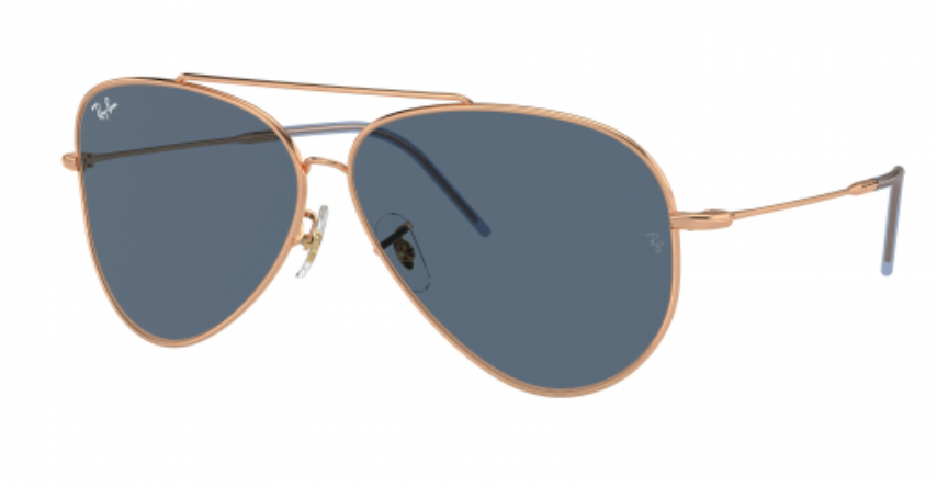 Ray Ban - Aviator Reverse - Rose Gold/Dark Blue - 0RB0101S