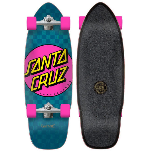 Santa Cruz/Carver Surf Skate Pink Dot Check Cut