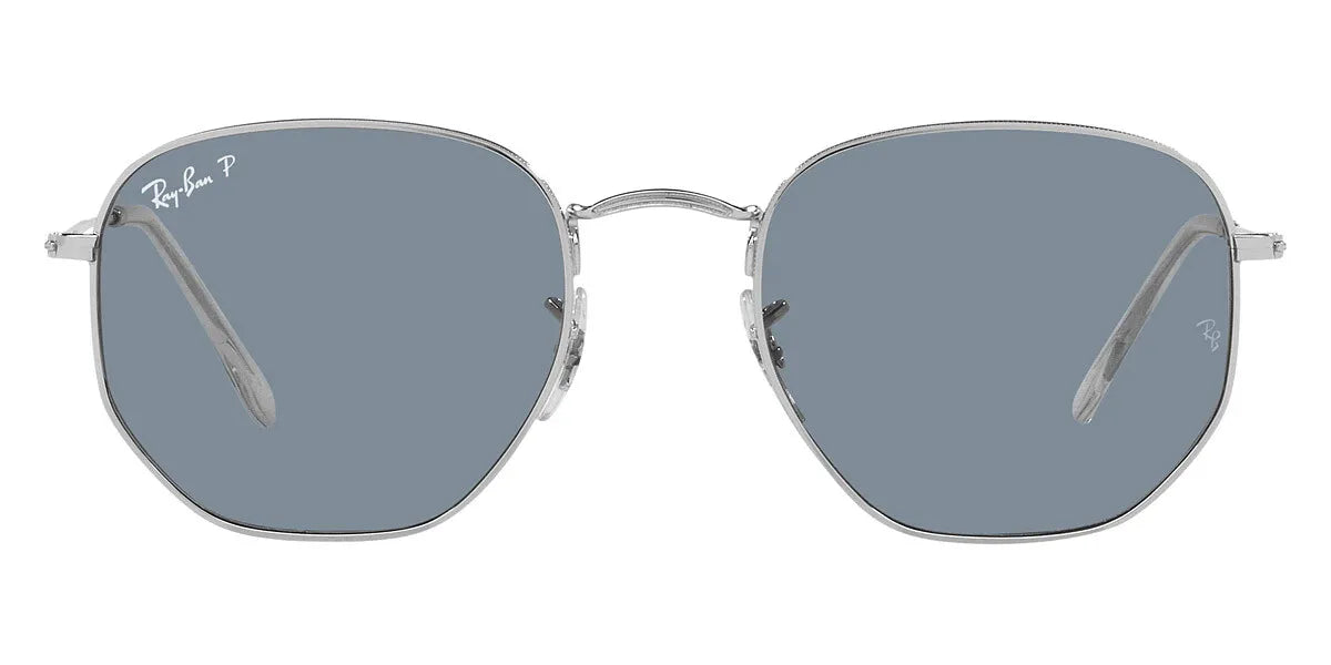 Ray-Ban Hexagonal Silver/ Polar Blue 0RB3548N