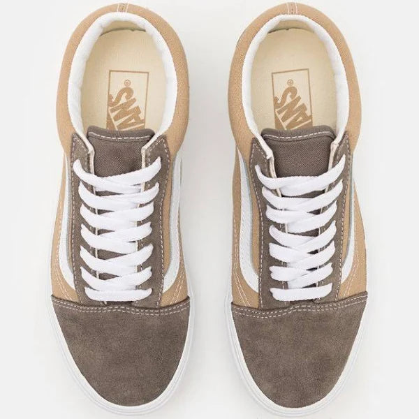 Vans - Old Skool- Block Brown/Canvas/Suede