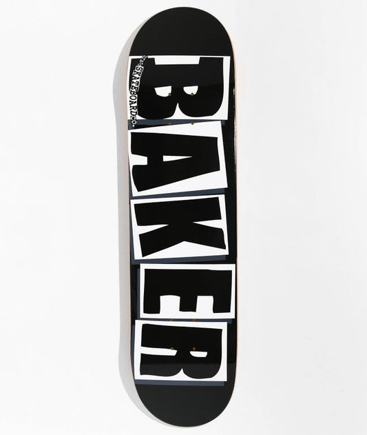 Baker Logo Deck Black White - 8.25/8.125
