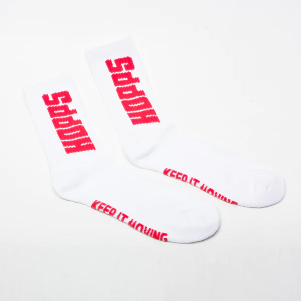 Hopps "Big Hopps" Socks - White/Red
