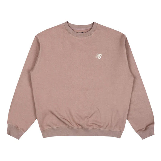 Bronze B Logo Embroidered Crewneck - Light Brown