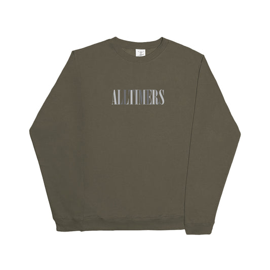 Alltimers Midtown Heavyweight Embroidered Crewneck - Olive