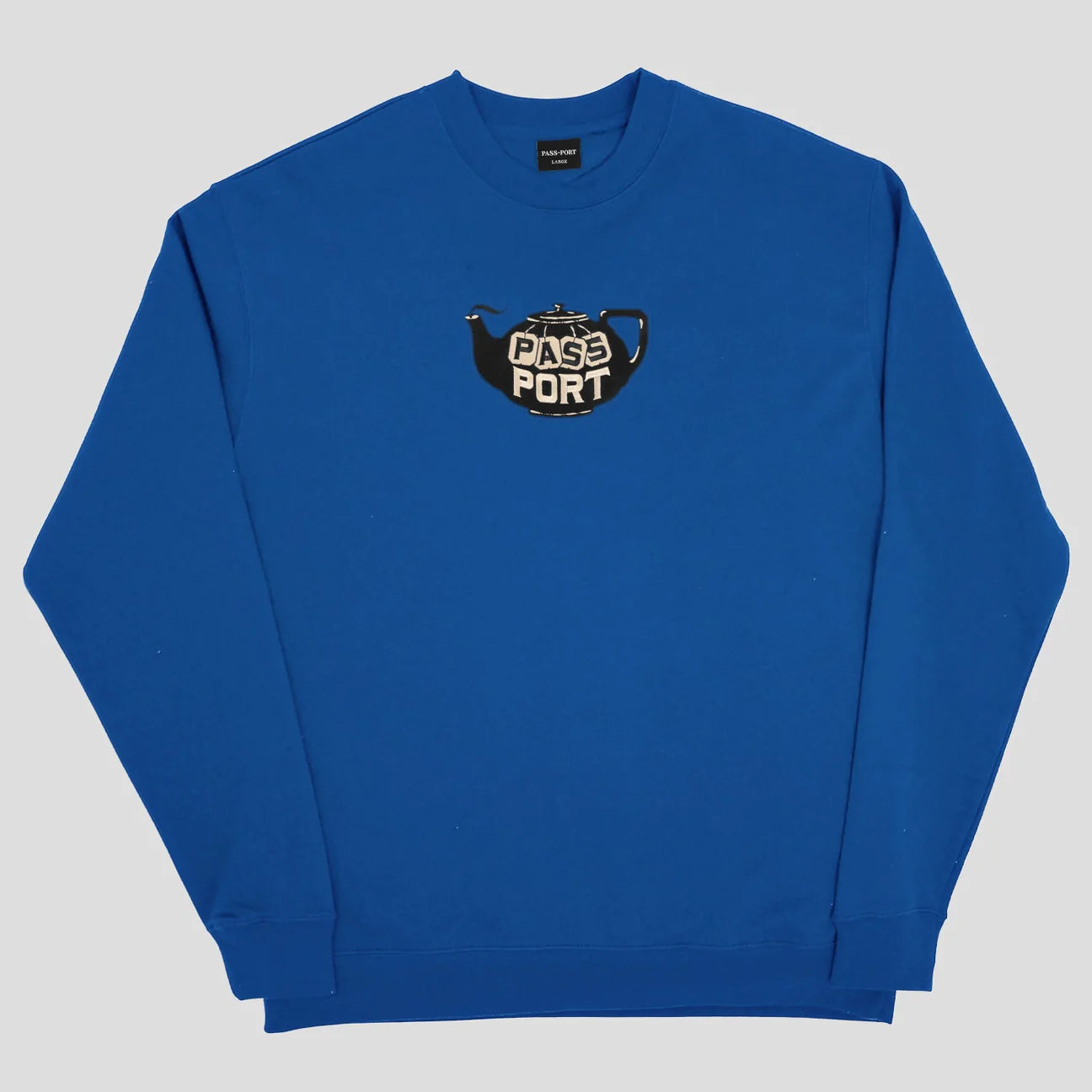 Pass~Port Tea Pot Embroidery Sweater - Royal Blue