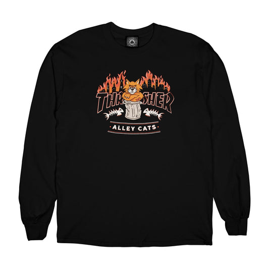 Thrasher Alleycats Long Sleeve - Black