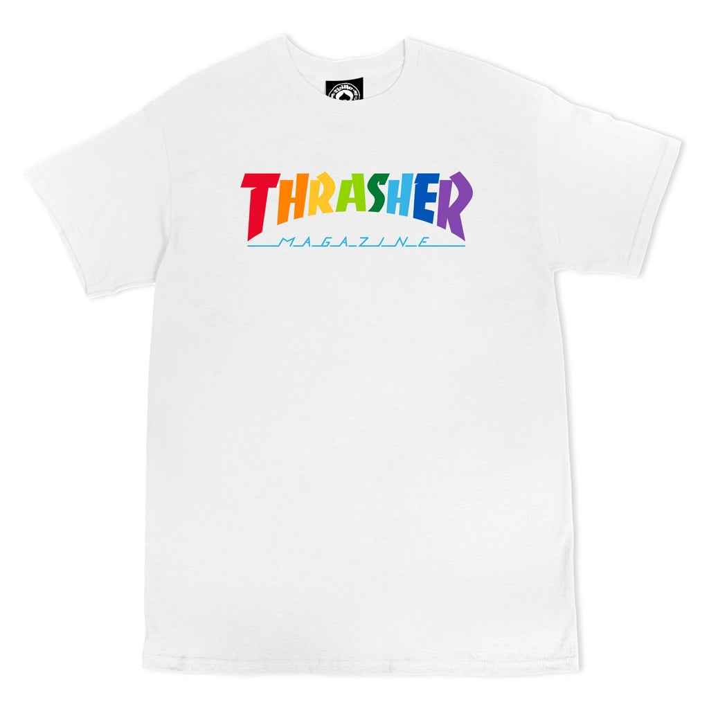 Thrasher Rainbow Mag T Shirt - White