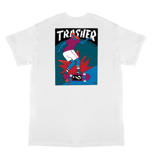 Thrasher Hurricane T Shirt - White/Black